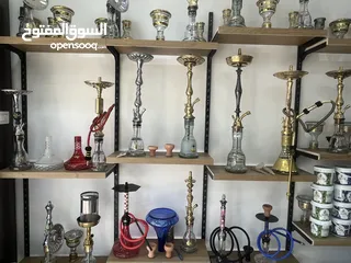  1 رفوف محل وديكور محل اراجيل