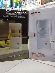  2 PORODO LIFESTYLE PORTABLE CORDLESS  CITRUS JUICER