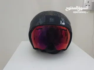  3 oakley used helmet with 2 eye covers