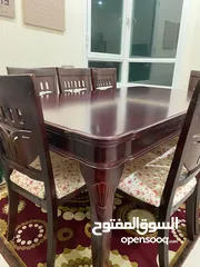  1 طاولة طعام خشب نوعية ممتازه 8 كراسي