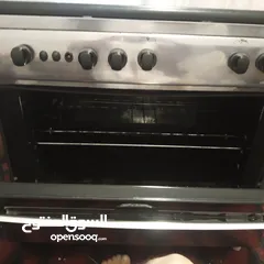  6 غاز 5 عيون ستاليس ستيل كامل نوع فريش 90 سم شغال ميه ميه للبيع