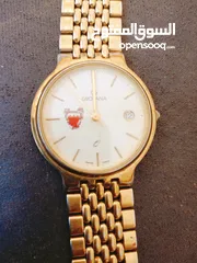  2 ساعة أصلية تحفه Crovana SWISS MADE مذهب كوارتز