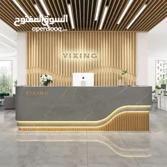  19 Reception Counter with LED lights High Quality office furniture  Reception Desk
