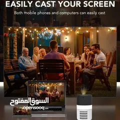  5 بروجكتر سينمائي منزلي وايرلس صغير وخفيف لمشاهدة الأفلام WIRELESS MINI YT400 HOME PROJECTOR.