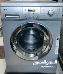  1 غساله الجي لون سلفر شغاله فحص ونظيفه بسعر حرق