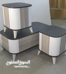  3 طاولات وسط مكون من ثلاث قطع خشب لامنيت 18م الون حسب الطلب مقاسات كبيره