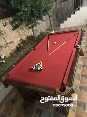  18 طاولة بلياردو 8 قدم رخام ايطالي 4سم خشب سوليد ثقيل فرش يعتبر جديد للبيع