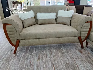  6 طقم كنب 7 مقاعد  خشب قراط
