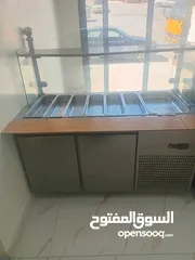  2 ثلاجة عرض سلطات ستايلس غذائي كاملة مع خزينة تبريد بابين تفصيل شركة بسطة سلطات طاولة سلطات