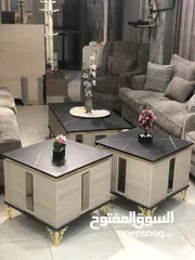  3 طقم طربيزات محلي فاخر وبجودة عالية، قعدة صالون بأقل سعر