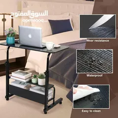  7 طاولة لابتوب خشبية بتصميم عصري ومتين سطح واسع يكفي لابتوب، دفتر محاضرات، كتب وأقلام وحتى القهوة .