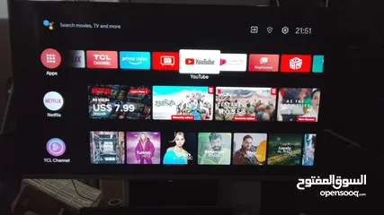  1 TCL 50 inches smart 4k with original remote and stand Hdmi USB