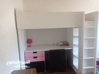  1 ايكيا  تخت ،+مكتب+خزانه بابين