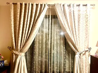  3 3 two-layer-curtains with accessories (25 rial for each curtain)