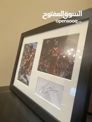  3 Mohamed Mo Salah Signed Liverpool FC - Autographed Photo Photograph Picture Frame