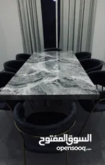  1 Marble dining table 8 peopls