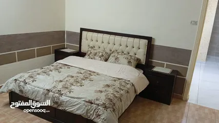  1 شقة مفروشة  ارضي بالياسمين للايجار الاسبوعي او اليومي  2 furnished bed rooms apartment for rent