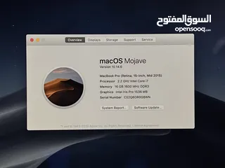  4 ماك بوك برو MacBook Pro (Retina, 15-inch, Mid 2015)