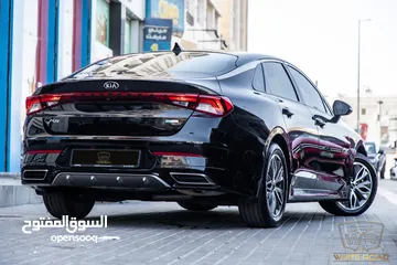  4 Kia Optima K5 2021  السيارة وارد و بحالة الوكالة و قطعت مسافة 78,000 كيلو متر فقط