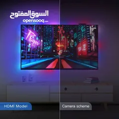  5 MOES Smart WiFi TV Backlight with 4K HDMI 2.0 Sync Box & LED Light Strip for Music and Ambient Light