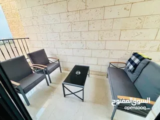  3 شقه مفروشه للايجار في عين منجد اطلاله مميزه