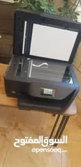  7 طابعات hp ملون مع سكانر وفاكس ويرلس وحبر فل