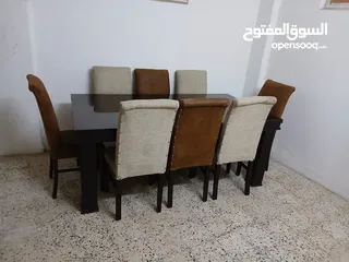  5 طاولة سفرة خشب زان ثقيل