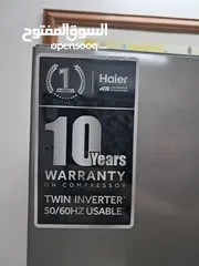  4 Brand New, Haier Side by Side two doors Refrigerator, Twin Inverter Technology, Silver Color