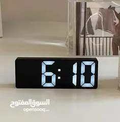  6 ساعة رقمية LED أنيقة مع منبه