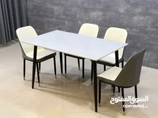  5 طقم طاولة حجر جرانيت فاخرة مع 4 كراسي طقم طاولة حجر جرانيت فاخرة مع 6 كراسي  لمسة فاخرة تعكس ذوقك
