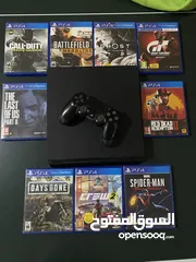  4 بلي 4 بريطاني + 9 العاب وجويستك  ps4