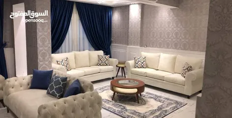  7 شقة مفروشة للايجار في افضل موقع بالقاهرة مستوي مودرن جديدة بالكامل