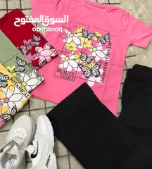  4 بيجامة بناتي خروج بنطلون خامة بنكلين ليكرا من 4سنوات لغاية 10سنوات بسعر مميز جدا ولا اروع