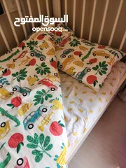  5 Different baby products (Bedding sets, sleeping bag, changing mat and baby head shaping pillow)