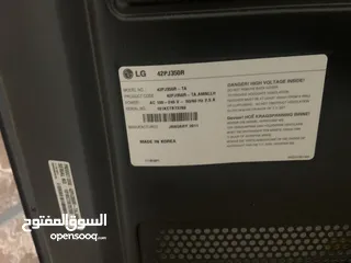  6 MADE IN KOREA شاشة LG بلازما 42 بوصة  بوضع ممتاز جدا شبه جديد شغالة 100٪؜ صناعة كورية اصلية 100٪؜