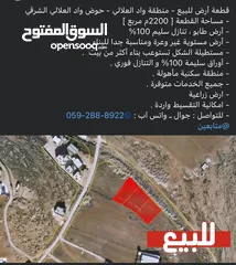  1 قطعة ارض للبيع في المنطقة الغربية من السموع تصلها كافة الخدمات  موقع جغرافي ممتاز