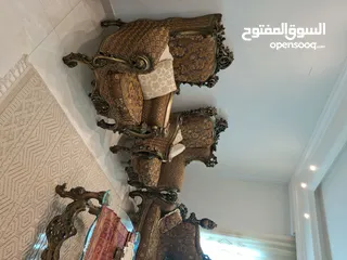  14 طقم كنب وطاولة سفرة حفر  مصري دمياط