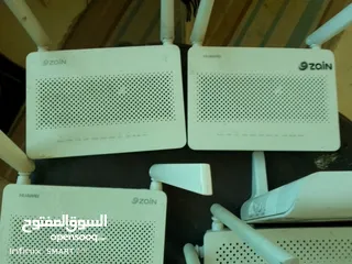  3 روتر نت زين وارنج وفيبر للبيع عدد 5  بدون محولات