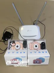  1 2 كاميرا ديجيتال للأطفال مع راوتر مقوي شبكة مع غلاية شاومي mi كهربائية شوف الوصف