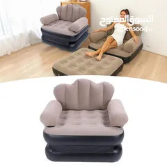  1 الأريكة القابلة للنفخ 2 في 1 – راحة فخمة وتصميم ذكي بقطعة واحدة! #راحة_وين_ما_كنت