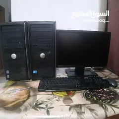  2 Two Dell PC ,with 3 Keyboards and 3 Mouse and 1 Dell Moniter