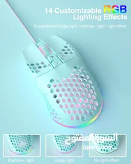  14 SOLAKAKA SM900 Wired Gaming Mouse with Honeycomb Shell USB ماوس سلكي للالعاب بألوان مختلفة