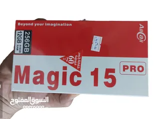  1 جهاز جديد بالكرتونة Magic15 pro رام 16 جيجا 256 مكفول سنة متوفر توصيل والوان