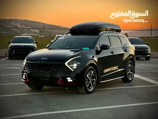  1 كايا سبورتاج  GT Line/2022 فل بدون فتحة سقف  2x4 ///240Hp بنزين + كهرباء  ( Haybrid) 1600cc