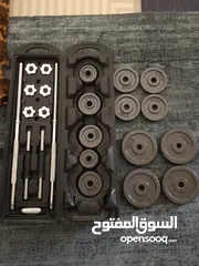  1 معدات رفع اثقال 50 كيلو نضيفه جدا