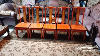  1 خمس كراسي طاوله سفره بدون طاوله