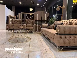  2 طقم كنب موديل "مونبيه" – كلاسيك تركي فاخر من أفخم وأرقى الموديلات التركية