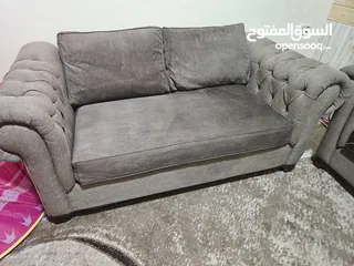  3 كورنر للبيع 8 مقاعد بحالة جيدة لون بني (كابتشينو)