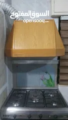  4 شفاط مطبخ ايطالي مع الغطاء الخشبي