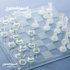  3 بورد لوح لعبة شطرنج كرستال  زجاج    الشطرنج الزجاجي المميز